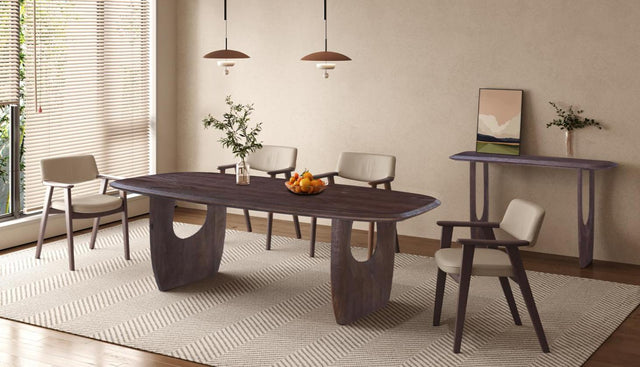 Tafel 'Braga' Ovale Danoise Bois de manguier Brun Foncé - 51620_1