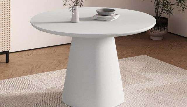 Table 'Tavira' 120 cm Ronde Ciment Ecru - 52002_3