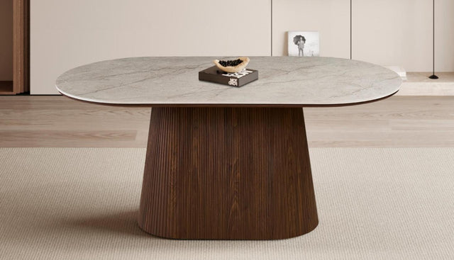 Table 'Vigo' 180 cm Ovale Décor Chêne Foncé Shakespear Beige - 52180_6