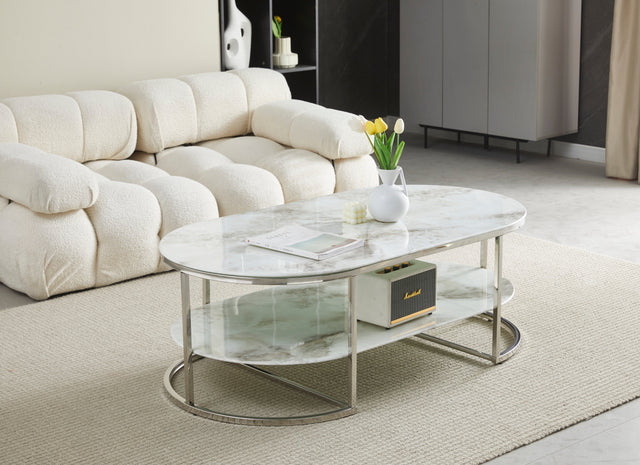 Table basse Leila chrome 130cm - TBA27