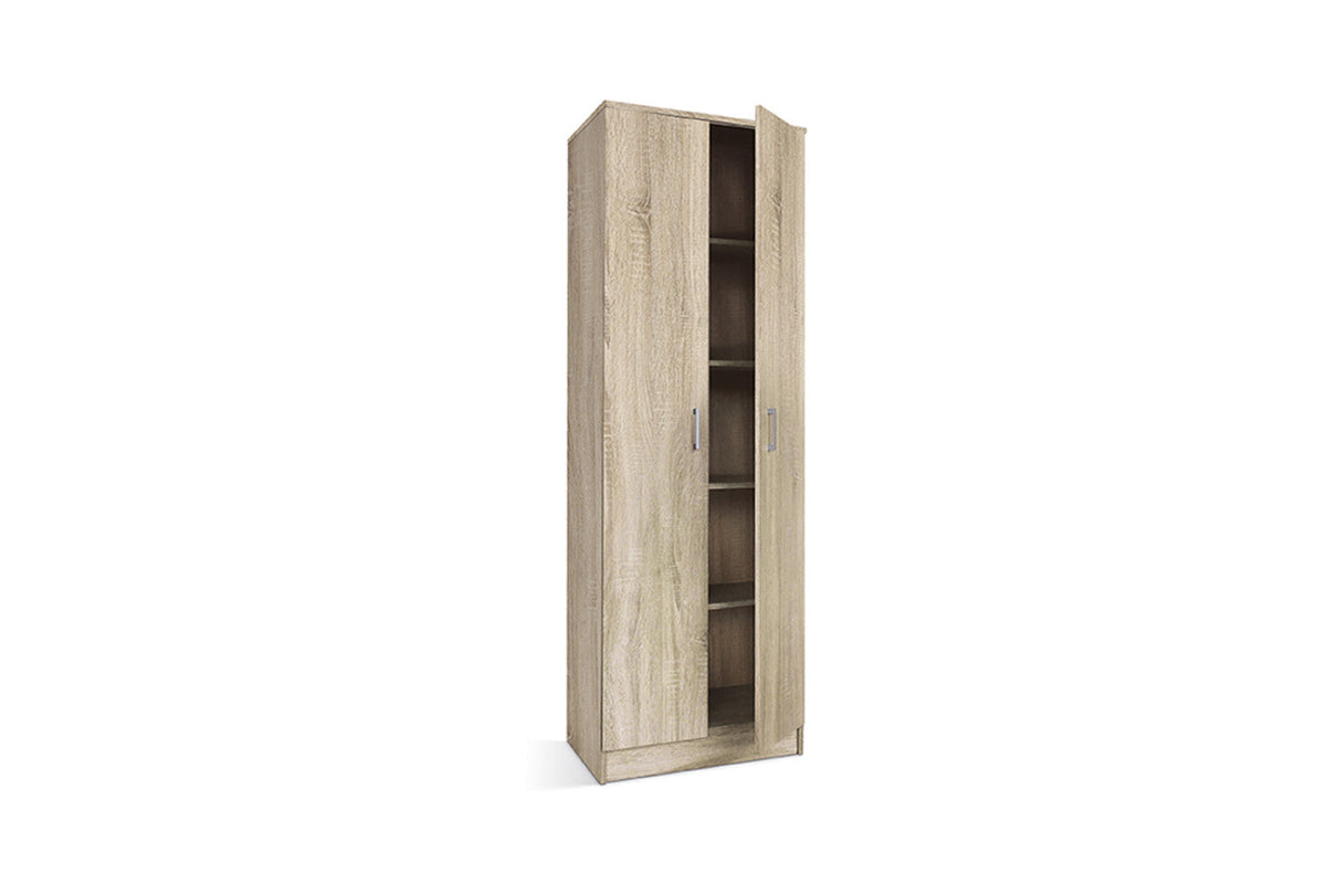 Armoire de rangement Ray – Sonoma, 2 portes – 60 × 180 cm – vue principale