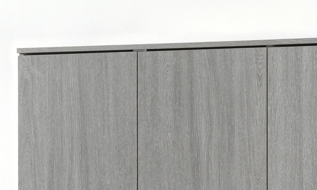 Armoire de rangement Ray – Chêne gris, 3 portes – 120 × 180 cm – vue 3