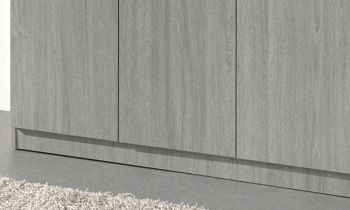 Armoire de rangement Ray – Chêne gris, 3 portes – 120 × 180 cm – vue 5