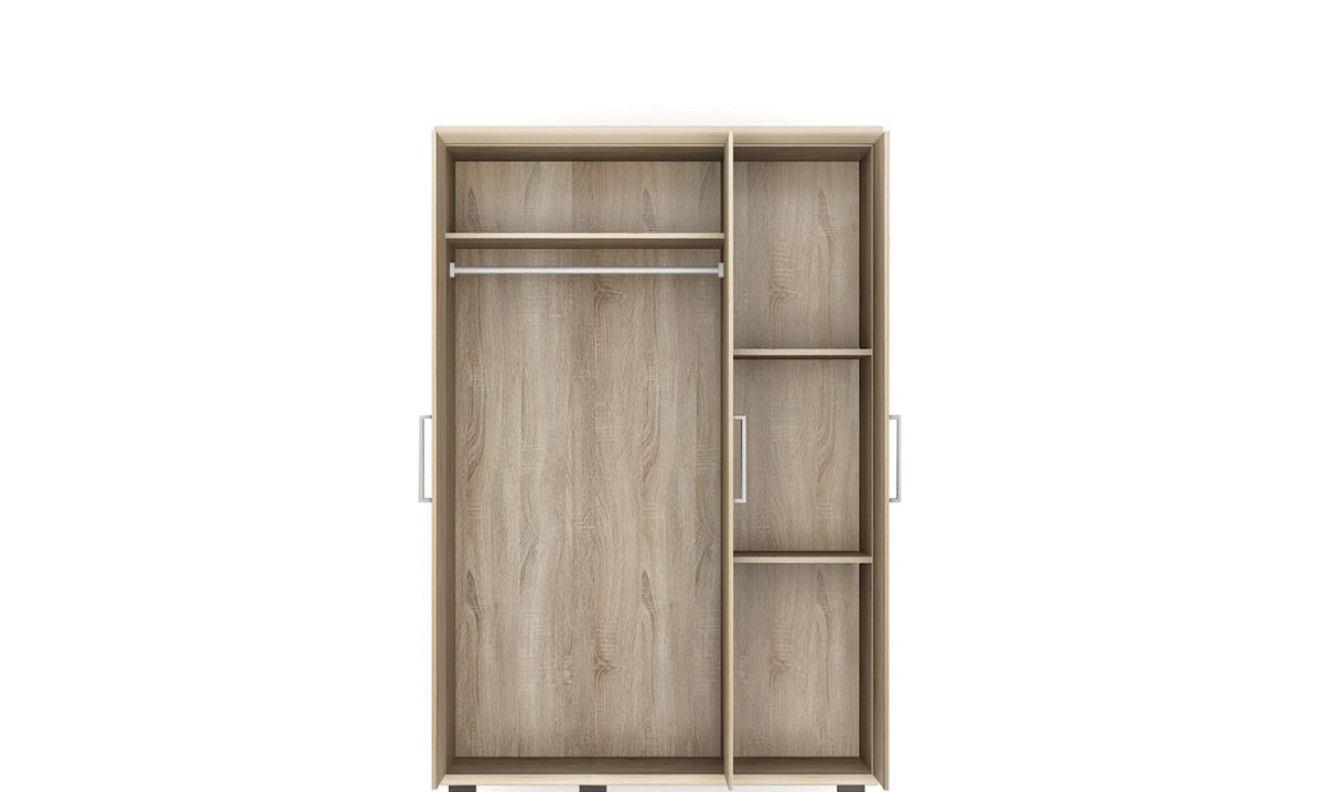 Armoire Mike – Sonoma, 3 portes – 120 × 183 cm – vue 5