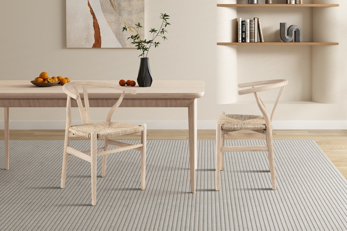 Chaise Bart – bois d'orme avec assisse tissé monté
