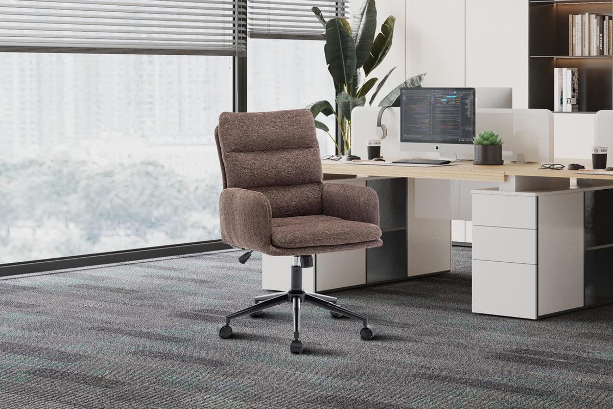 Chaise de bureau Aimé – Brun – vue 3