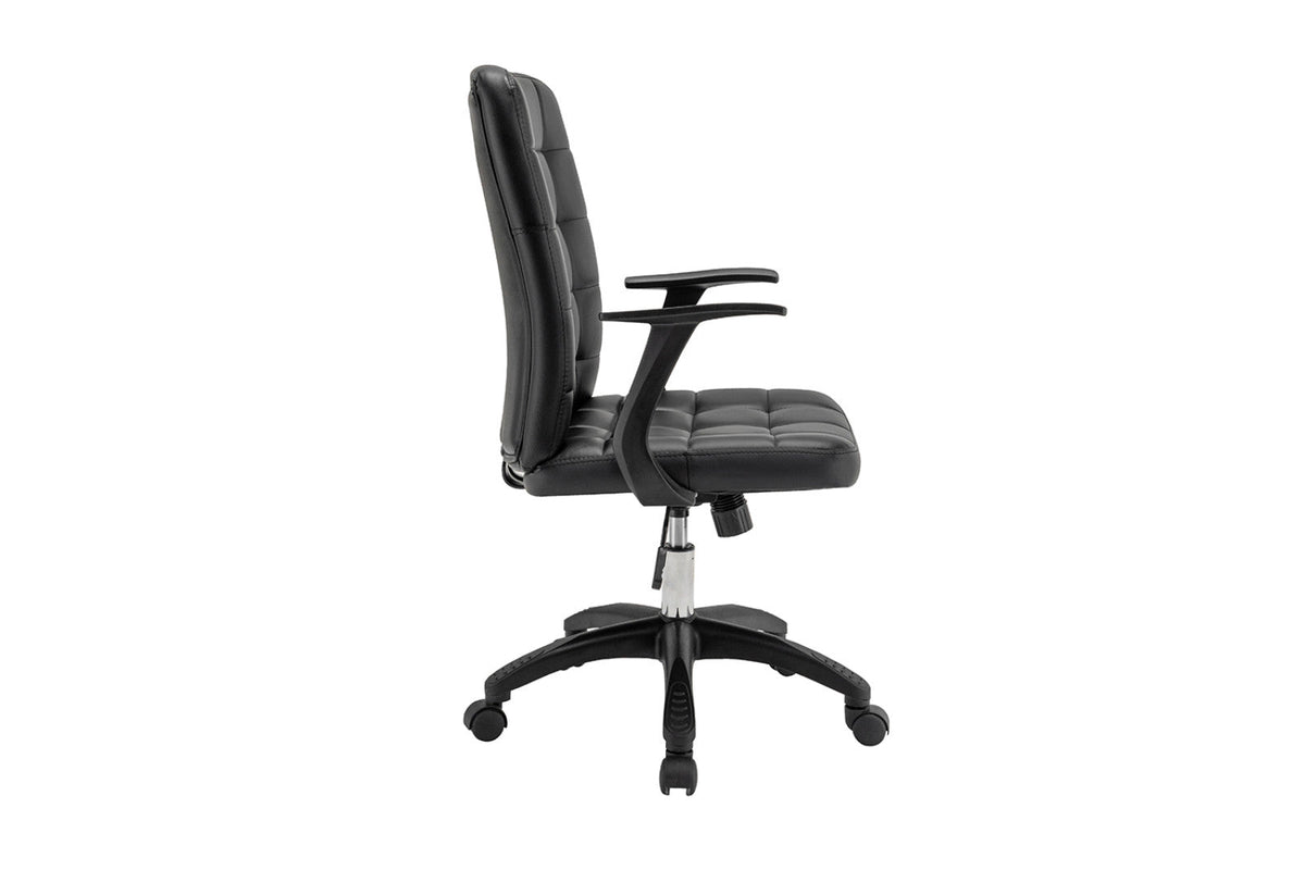 Chaise de bureau Luka – Noir – vue 4