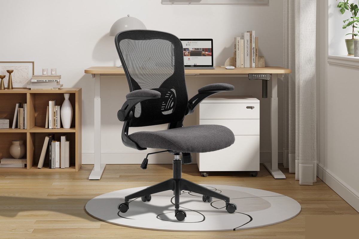 Chaise de bureau Marcos – mesh noir/gris