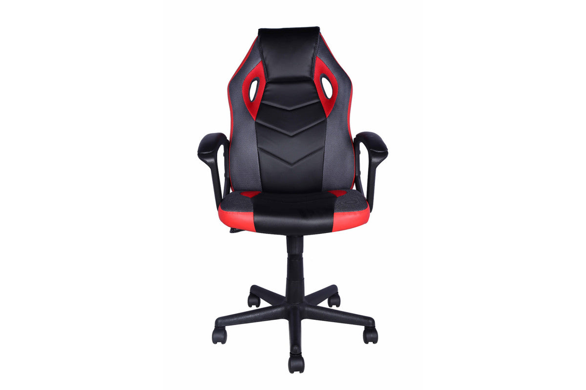 Chaise de jeu Tiger – en noir/rouge/gris