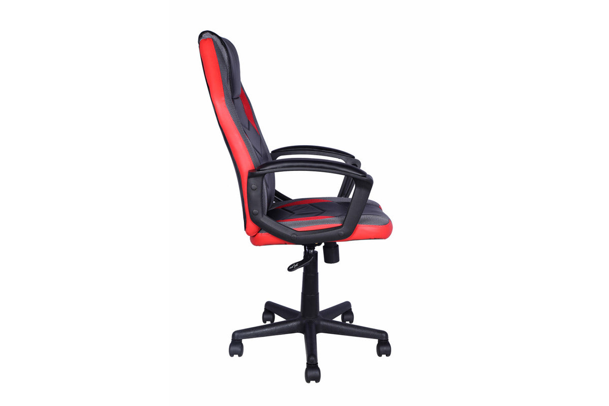 Chaise de jeu Tiger – en noir/rouge/gris