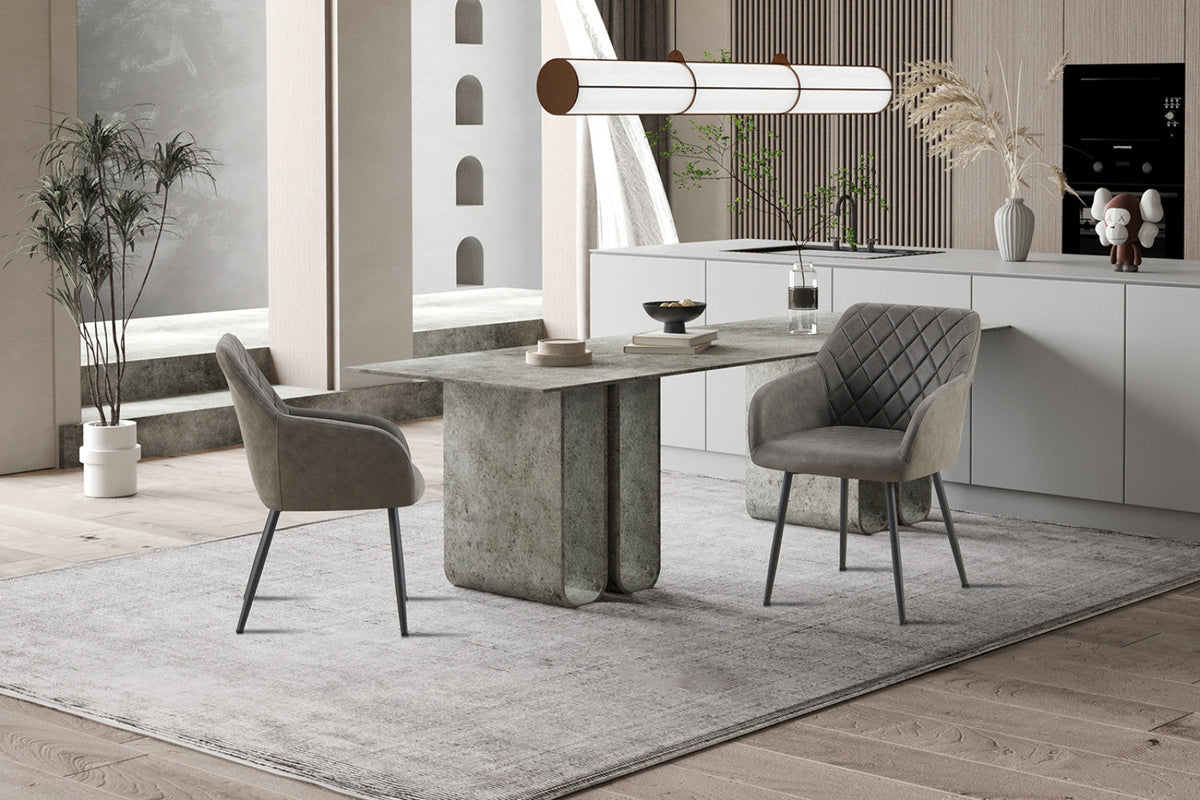 Chaise Peron – micro fibre gris