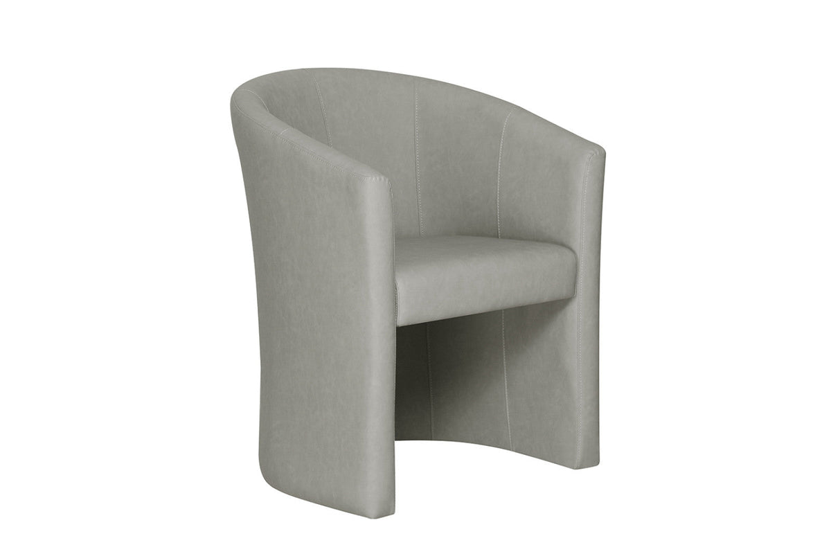 Fauteuil Charlie – Gris clair vintage – vue 3