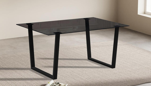 Table 'Boaz' 150 cm Rectangulaire Verre - 50215