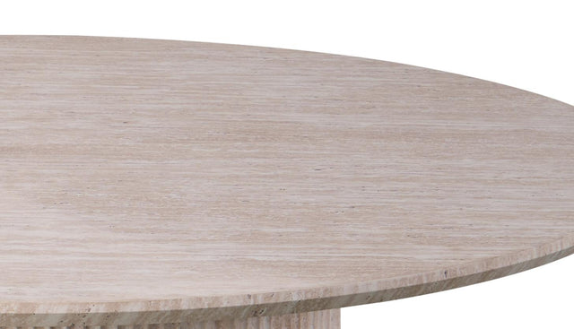 Table 'Lagos' 120 cm Ronde Décor Travertin Beige - 51835_3
