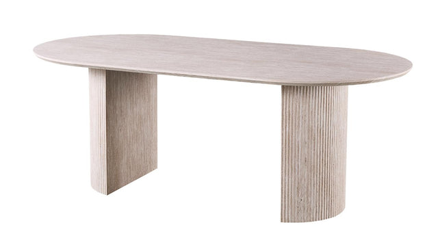 Table 'Lagos' 220 cm Ovale Décor Travertin Beige - 51823_3
