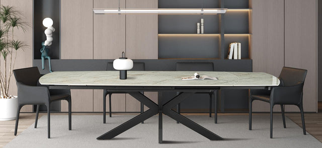 Table extensible 'Ares' 160-240 cm Ovale Danoise Brillant Pierre Beige - 51940_6