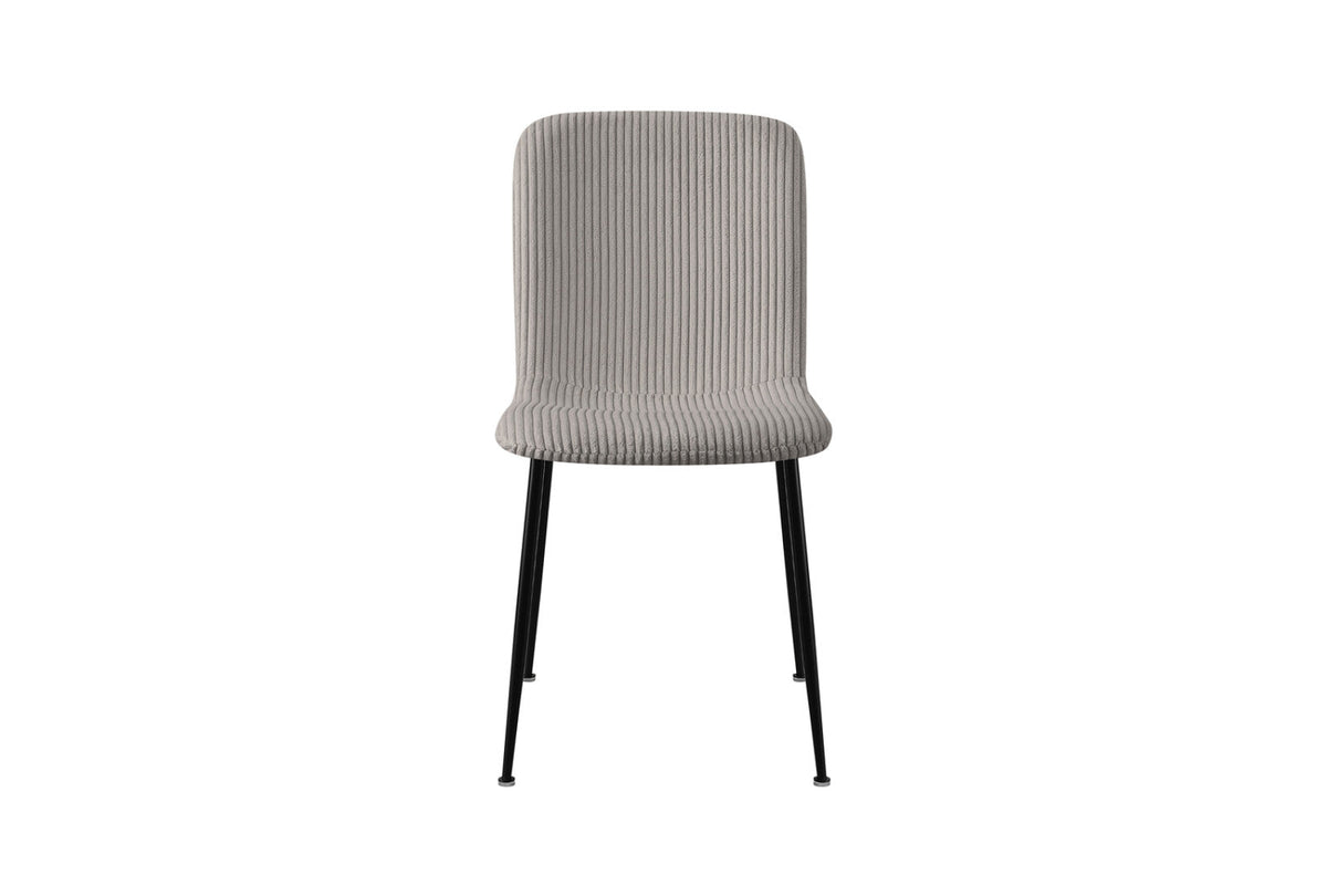 Chaise Alice – Corduroy gris clair – vue principale