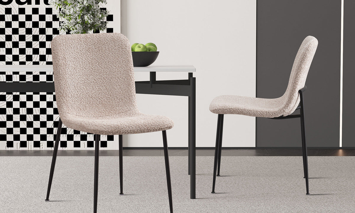 Chaise Alice – Bouclé beige – vue 2