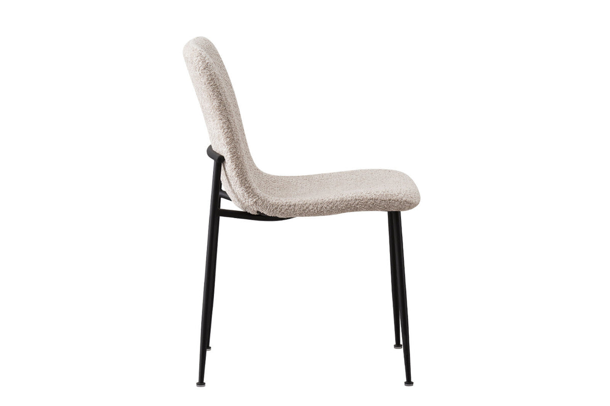Chaise Alice – Bouclé beige – vue 5