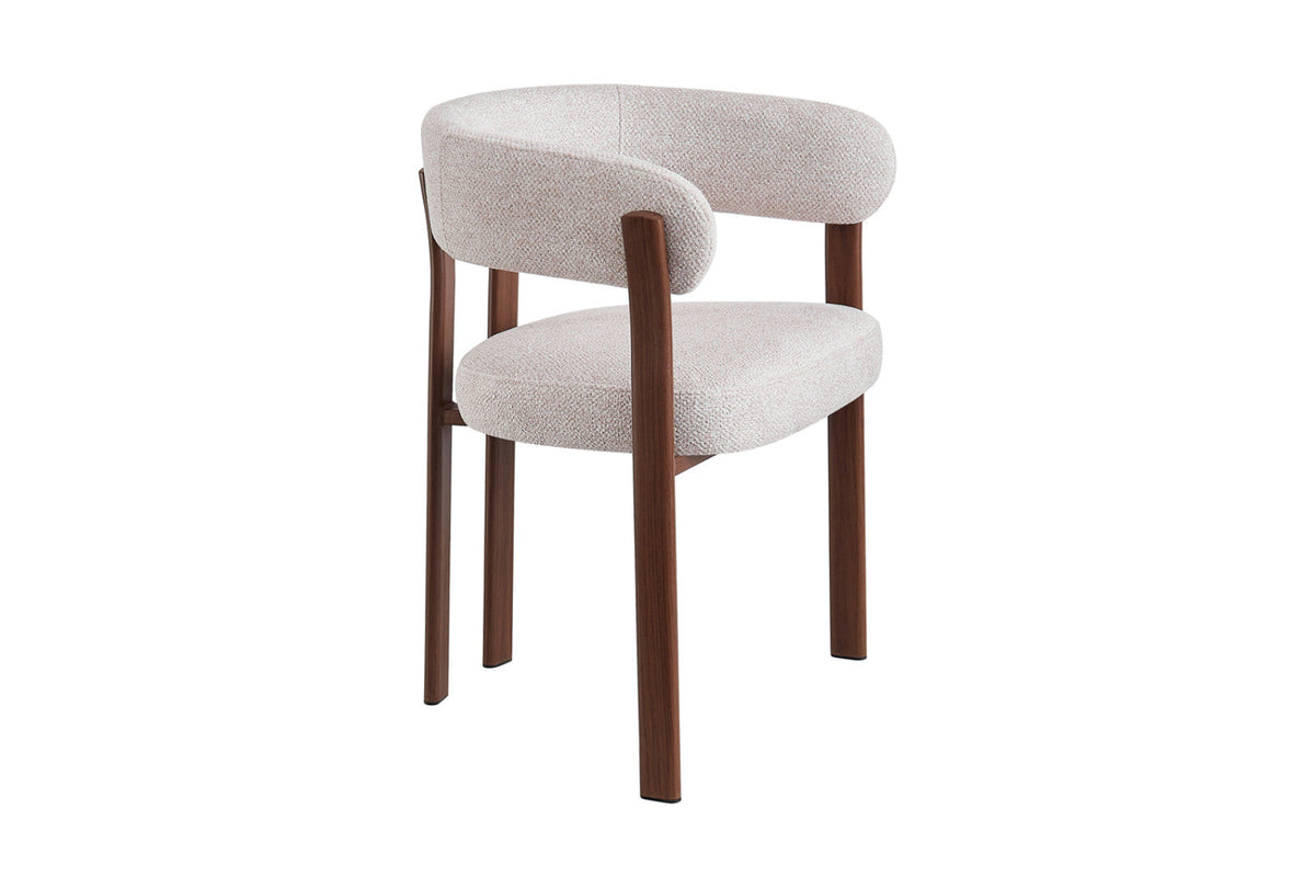 Chaise avec accoudoirs Julia – Noyer – vue 5