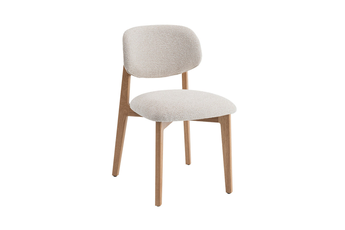 Chaise Carmen – Chêne naturel, tissu beige – vue 5