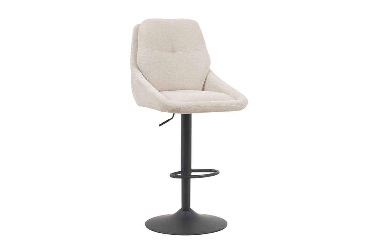 Chaise de bar pivotante Sabine – Écru – vue 5