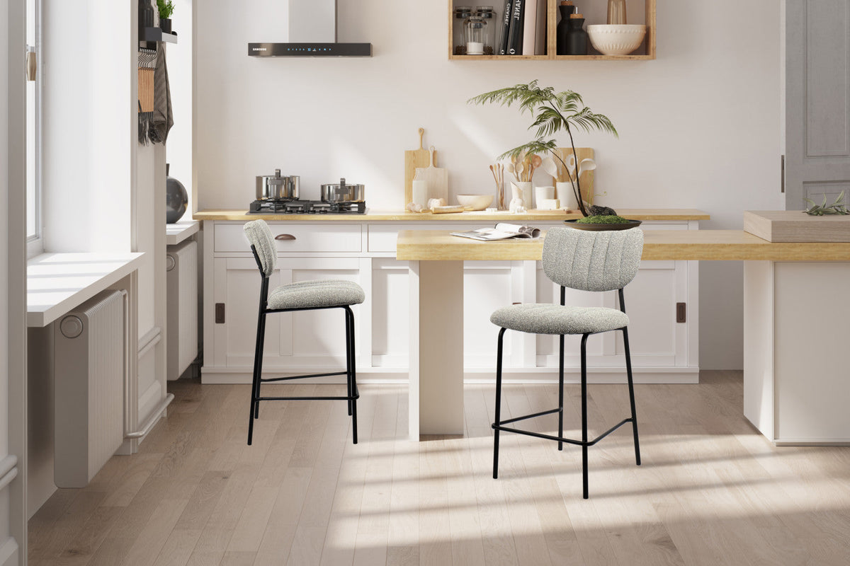 Chaise de comptoir Antura – Gris clair – vue 4