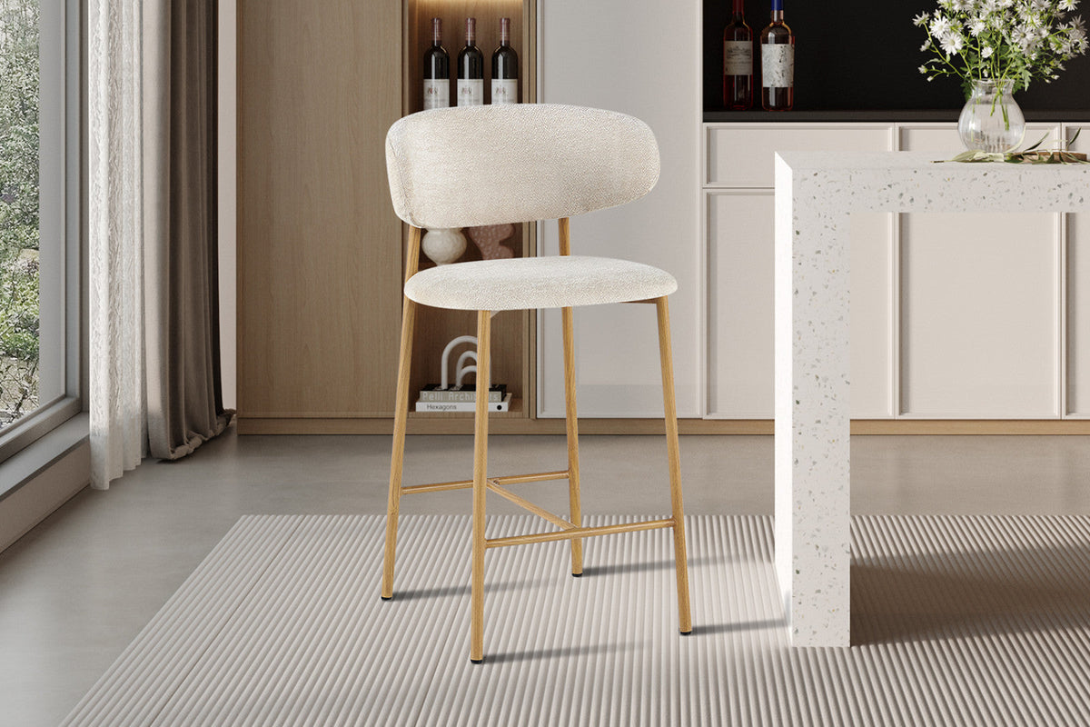Chaise de comptoir Coco – Beige – vue 3