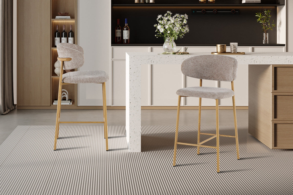 Chaise de comptoir Coco – Sable – vue 4