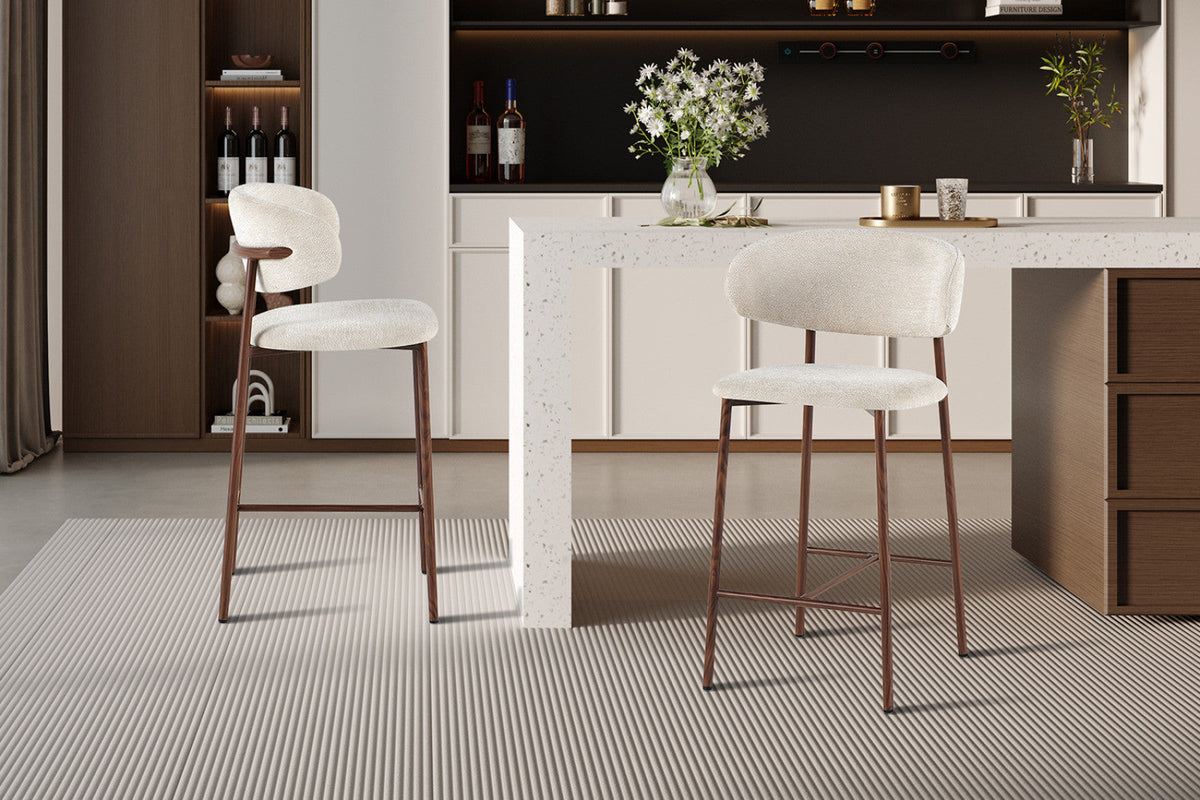 Chaise de comptoir Coco – Beige – vue 4