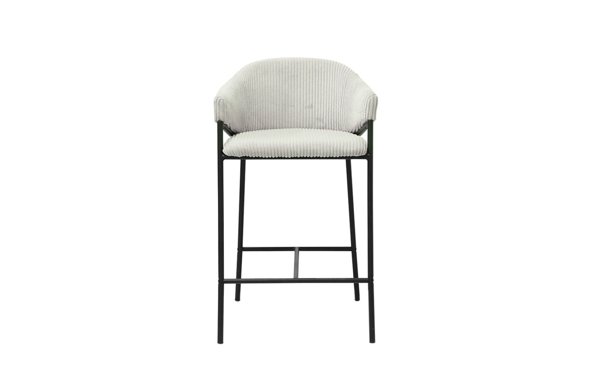 Chaise de comptoir Hugo – Gris clair – vue principale