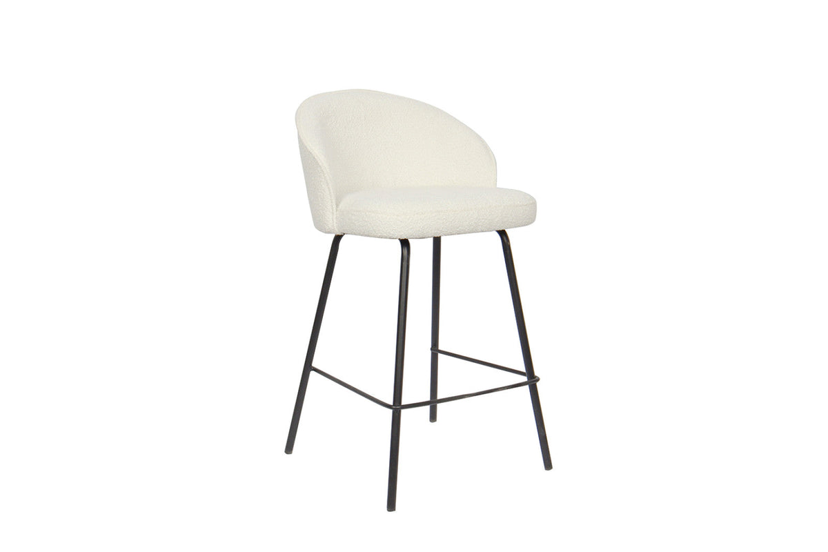 Chaise de comptoir June – Blanc – vue 4