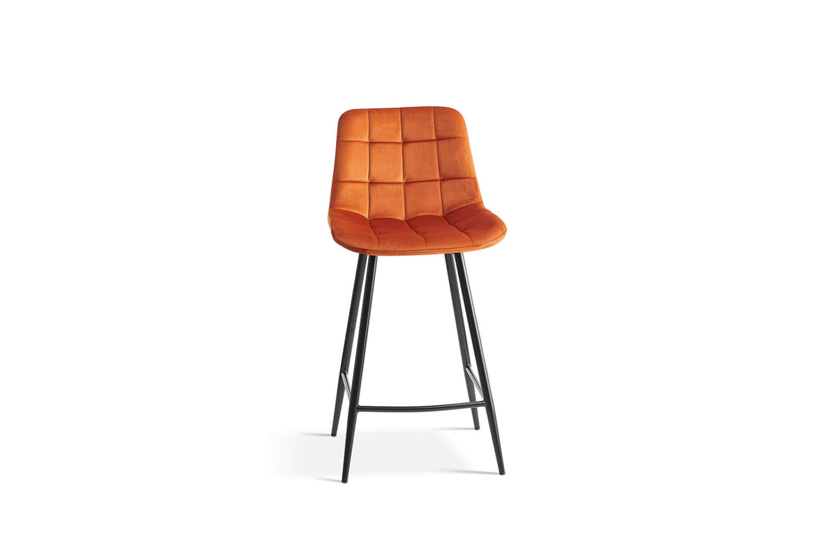 Chaise de comptoir Juta – Orange – vue 4