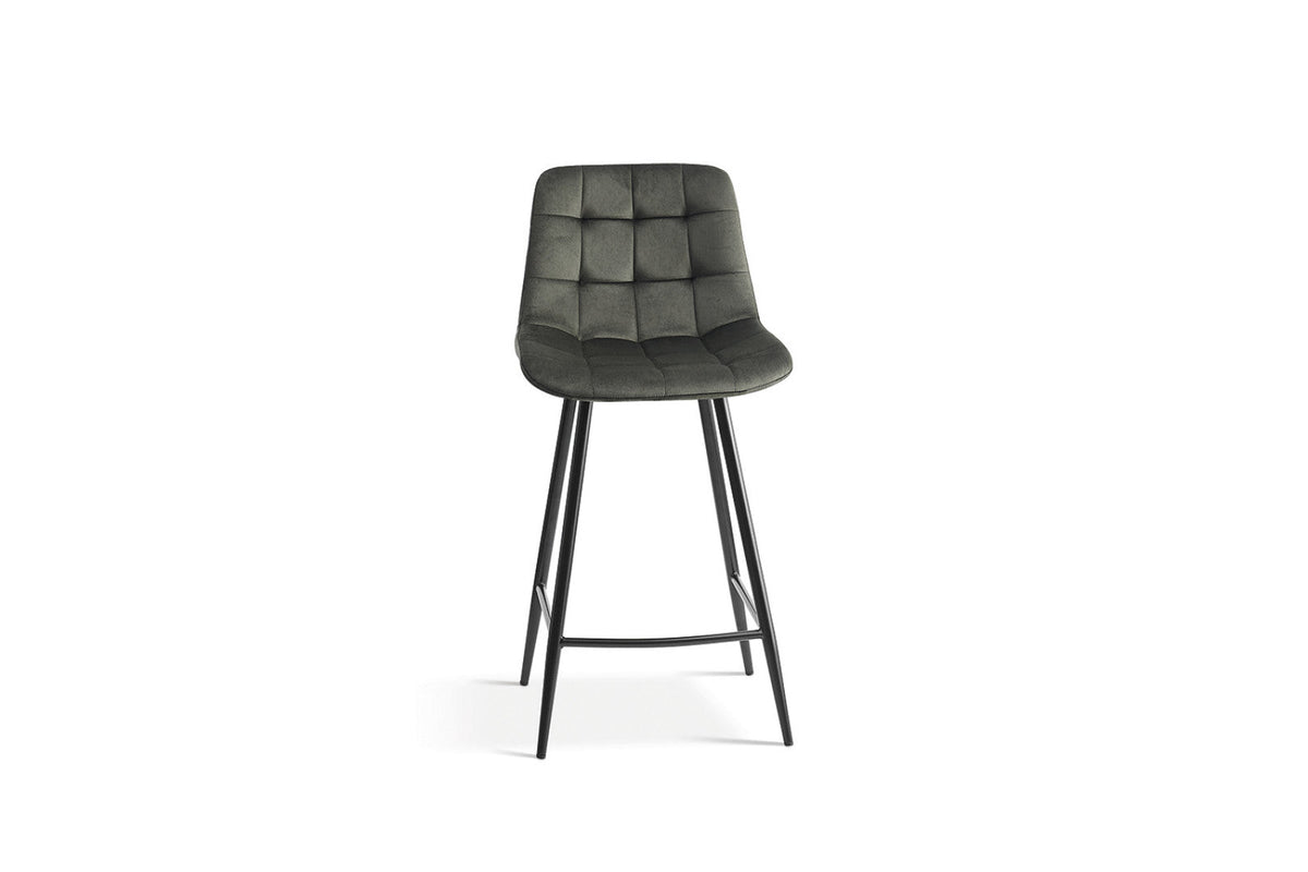 Chaise de comptoir Juta – Vert – vue 4