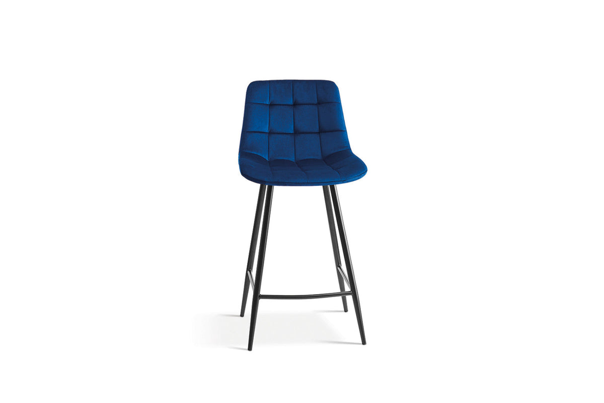 Chaise de comptoir Juta – Bleu – vue 4
