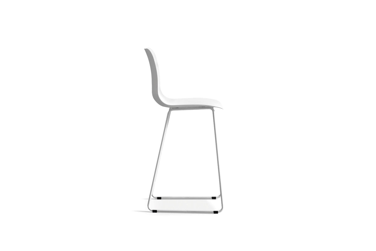 Chaise de comptoir Marie – Blanc – vue 5