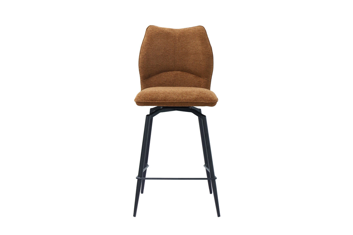 Chaise de comptoir pivotante Lara – Rouille – vue principale