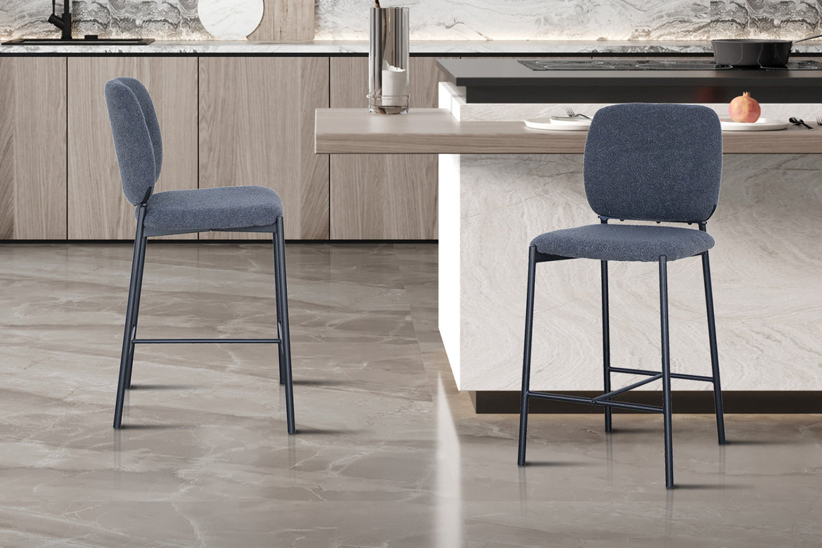 Chaise de comptoir Sophia – Gris foncé – vue 2