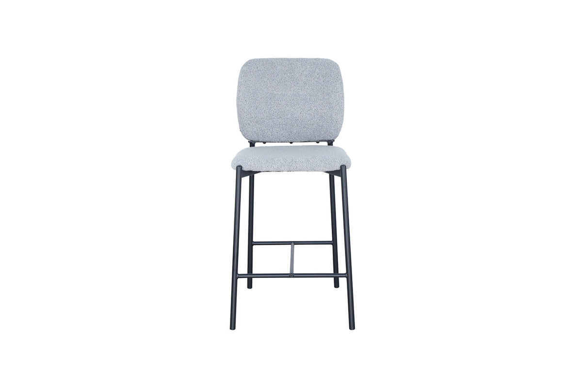 Chaise de comptoir Sophia – Gris clair – vue principale