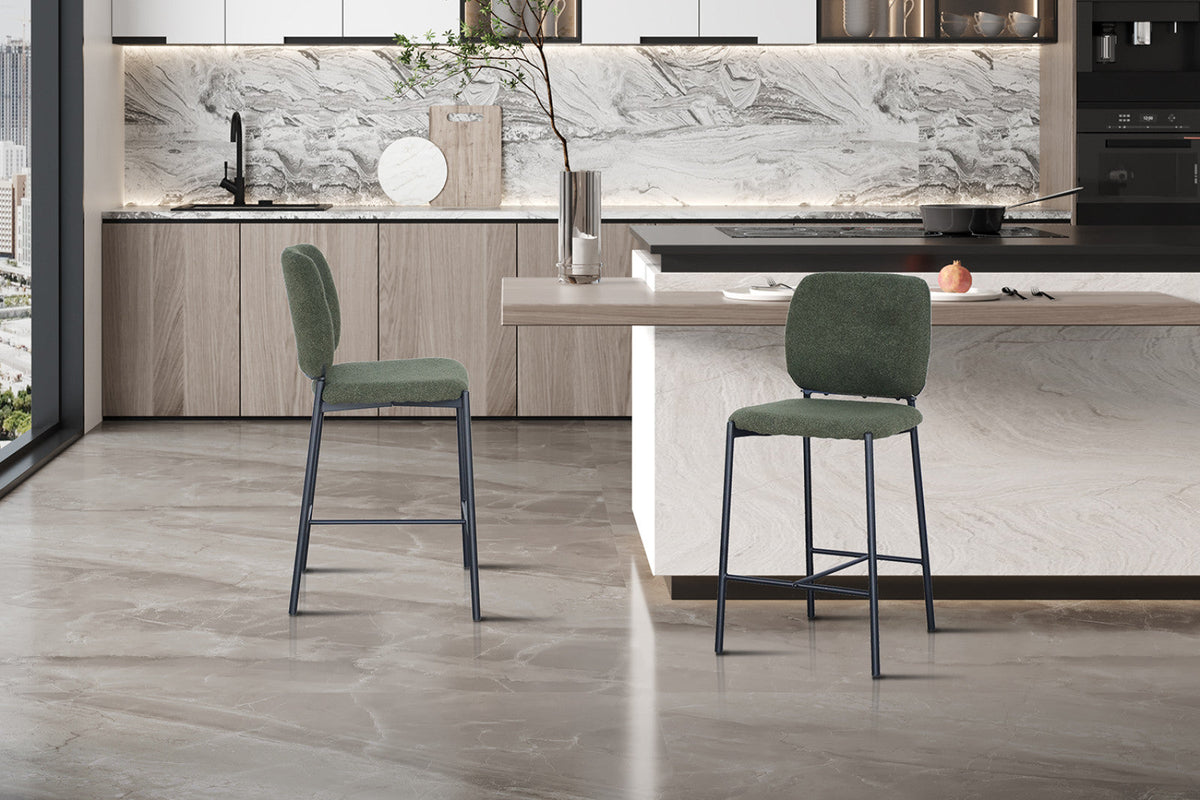 Chaise de comptoir Sophia – Vert – vue 4