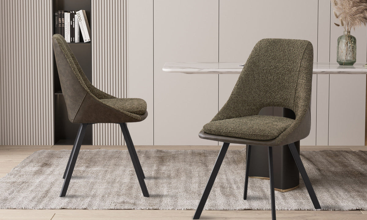 Chaise Filou – Vert, dos vert foncé – vue 2