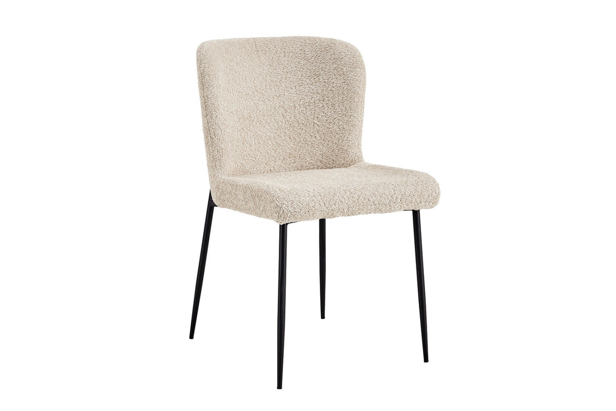 Chaise Lisa – Bouclé beige – vue 4