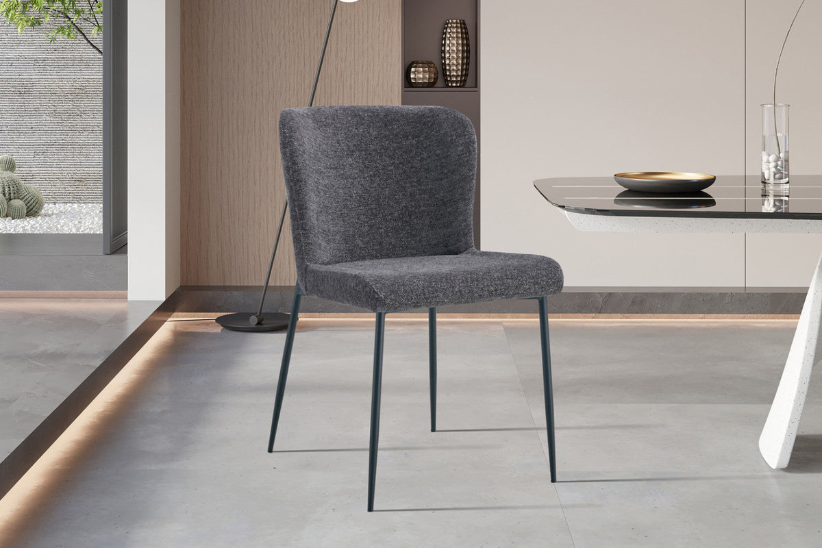Chaise Lisa – Tissu gris foncé – vue 3