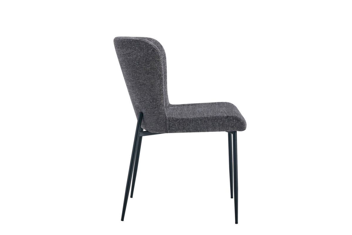Chaise Lisa – Tissu gris foncé – vue 5