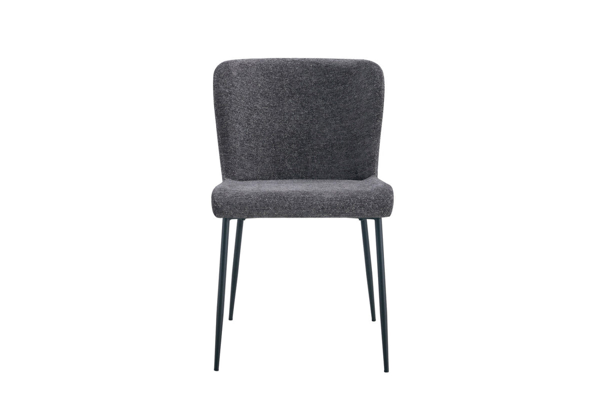 Chaise Lisa – Tissu gris foncé – vue principale