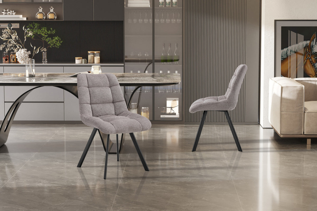 Chaise Lizzy – Gris clair – vue 4