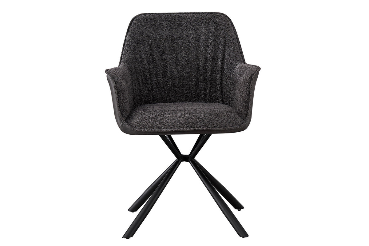 Chaise Lucie – Gris, dos gris clair – vue principale