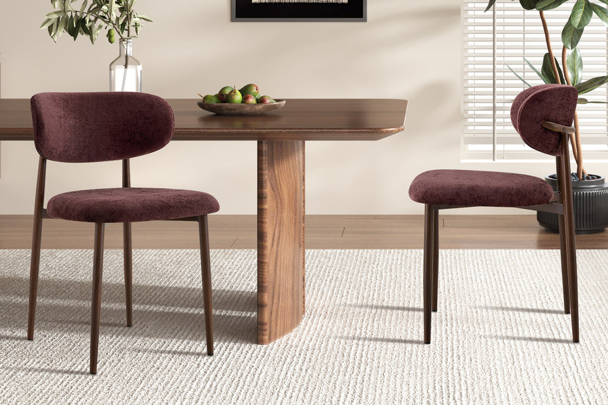 Chaise Nono – Mauve foncé – vue 2