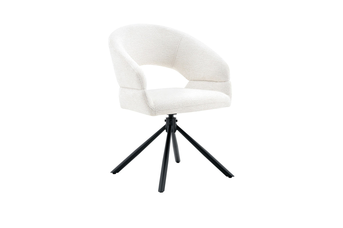 Chaise pivotante Amber – Blanc – vue 5