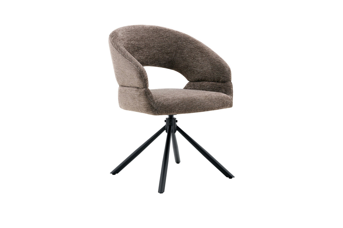 Chaise pivotante Amber – Poivre – vue 5